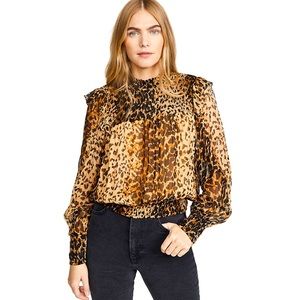 FREE PEOPLE Roma Blouse NWT Small Leo Combo